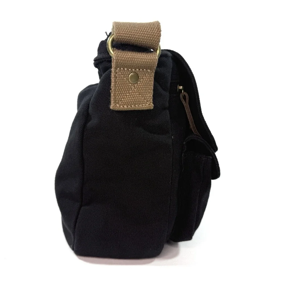 Gootium Canvas Messenger Bag Crossbody Black Multi Pocket‎ EDC Travel
